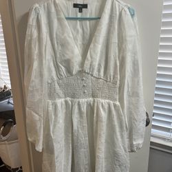 White Bridal Shower Dress Size large 