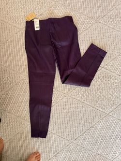 Purple Faux Leather Skinny Pants NWT