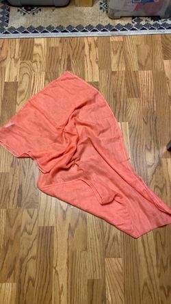 Coral Pink Lightweight Fabric Scarf Wrap