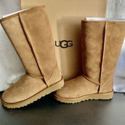 New UGG Women’s Classic Tall ll Chestnut Size 10 