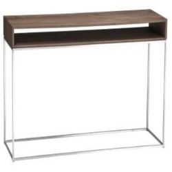 Crate And Barrel Walnut Entryway Table