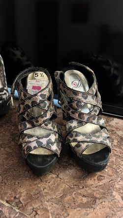 Leopard high heels