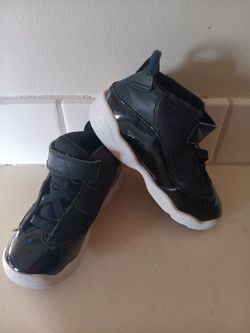 Nike Air Jordan 6 Rings Space Jam Black/Hyper Royal-White Toddler 10C 323420-016