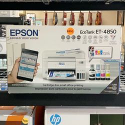 EPSON ECOTANK ET-4850 CARTRIDGE-FREE SMALL OFFICE PRINTER.
