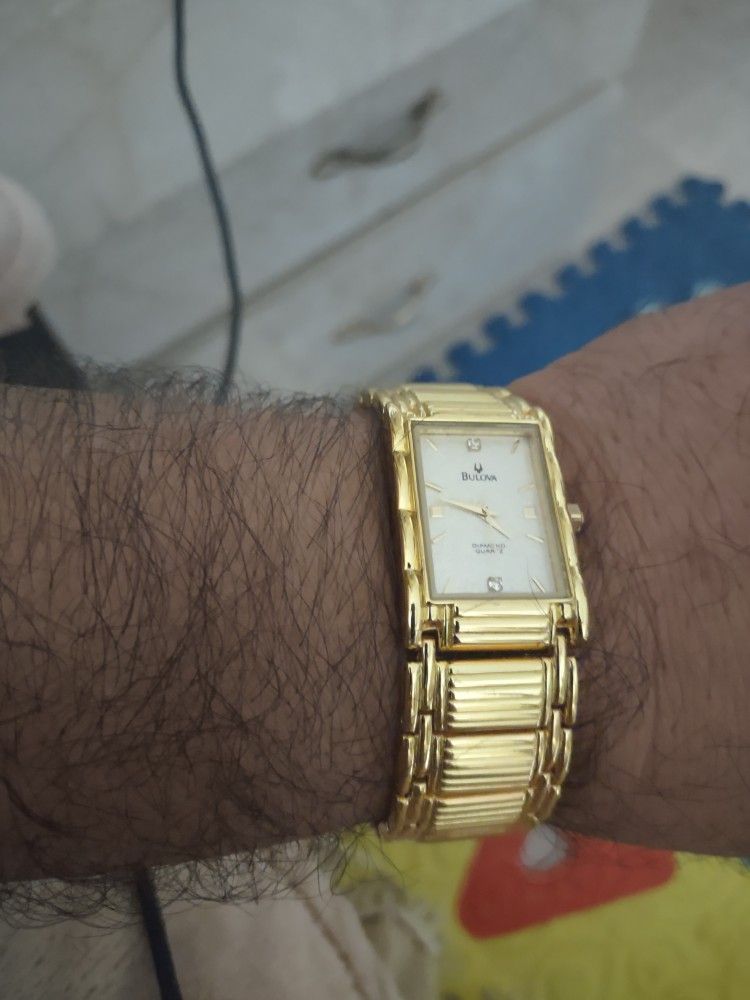 Bulova 18 k Gold Plated Watch