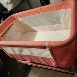HARPPA 3 in 1 Baby Bassinet Bedside Sleeper for Infant Girls Pink