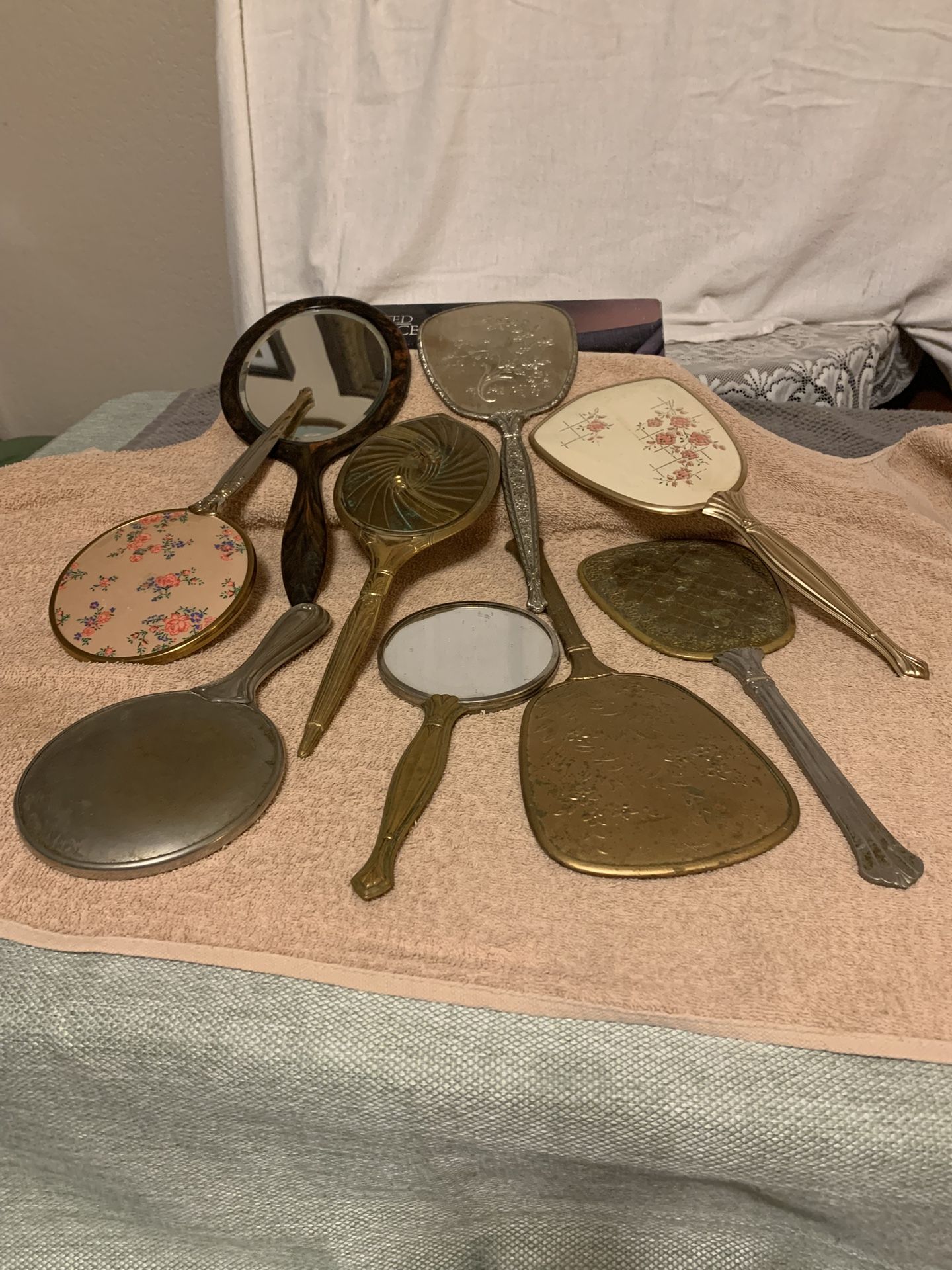 9 Beautiful Vintage/Antique Hand Mirrors