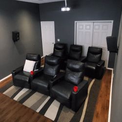 Genuine Leather Theater Seats 3