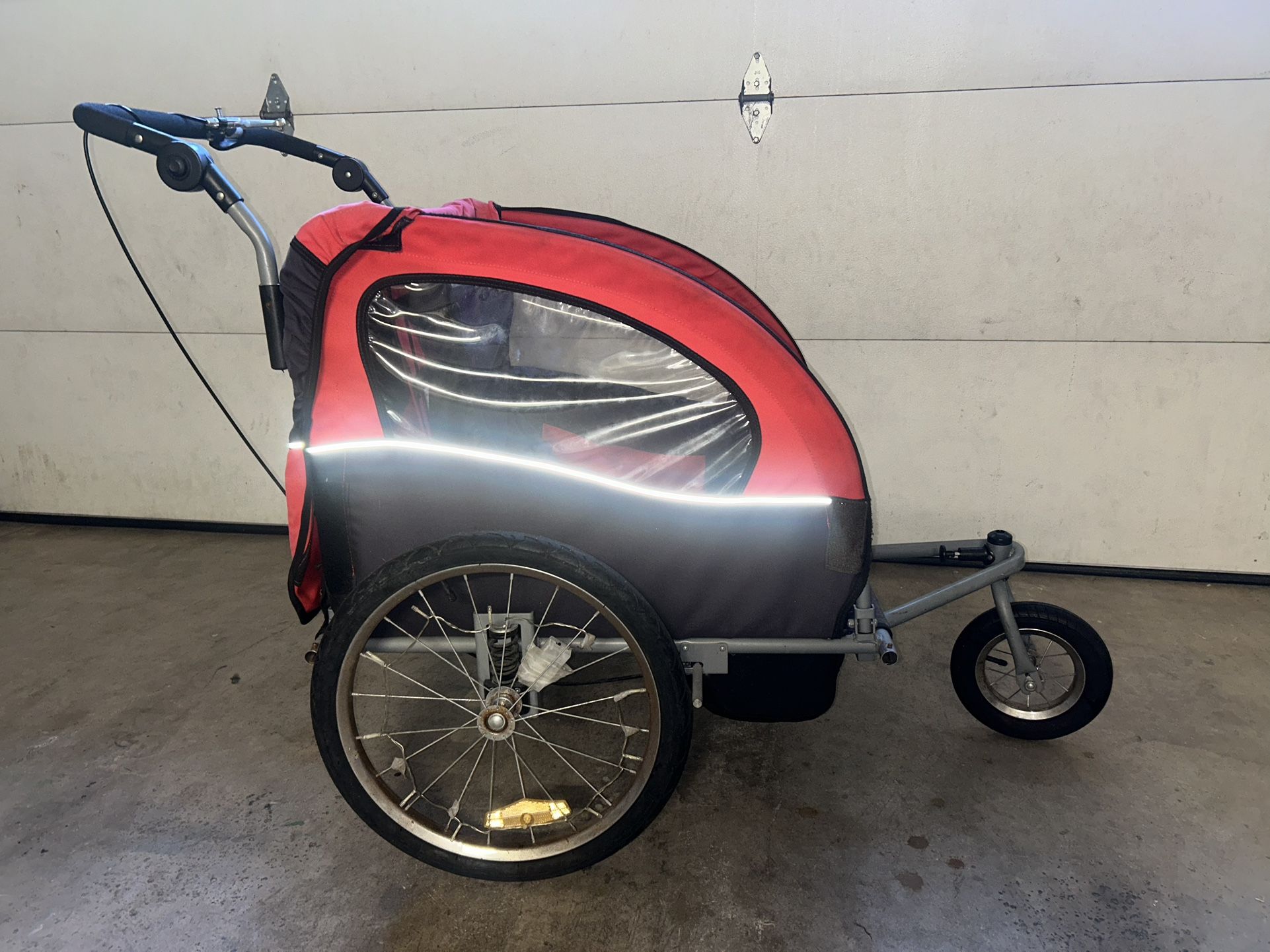 Double Jogger And Bike Trailer