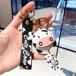Cow with milk and rope Keychain   Adorable Cow with milk and rope Keychain  Hight Quality And So Cute  100% Brand New, OPP Bag wrap it   This could be