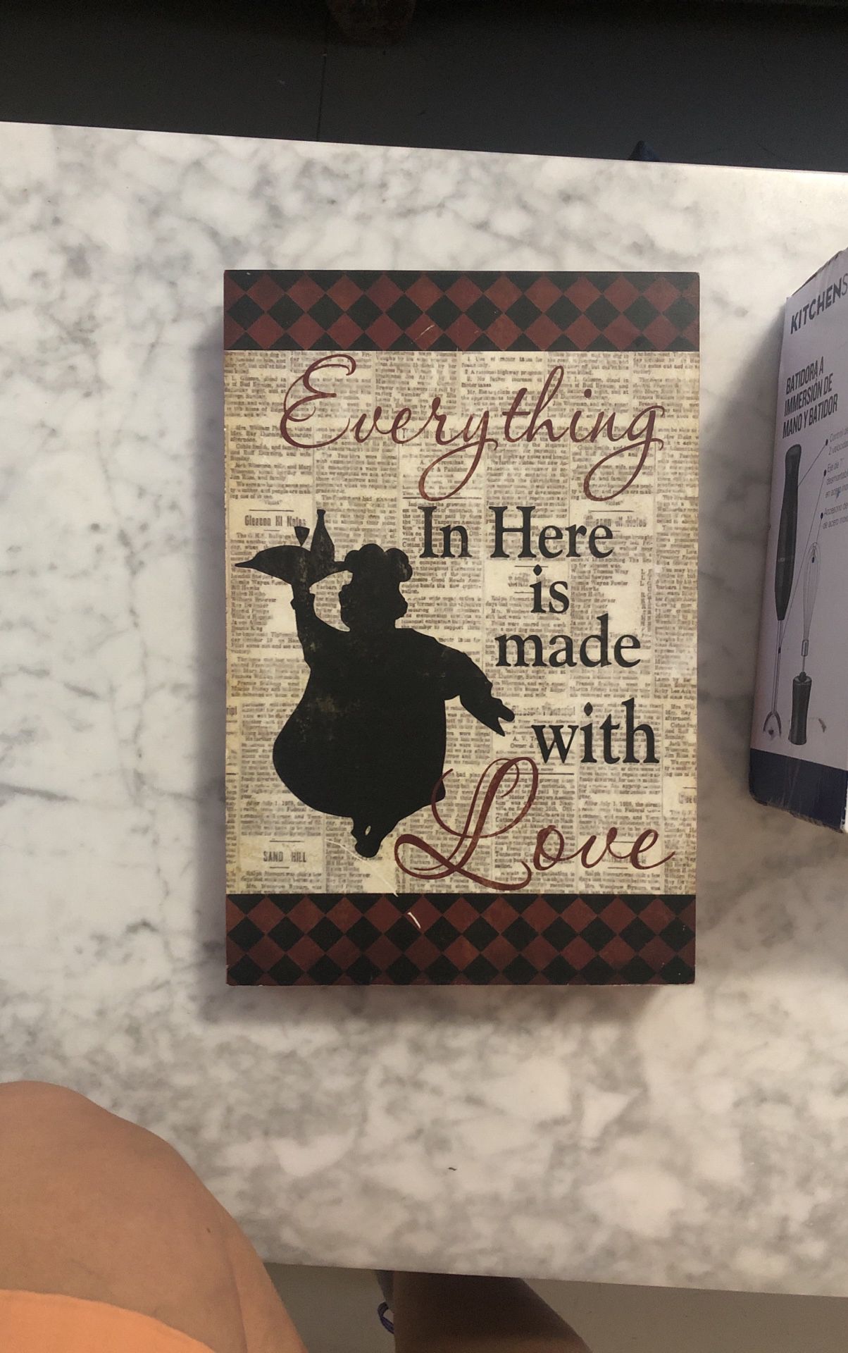 Everything in here is made with love kitchen sign