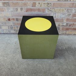 Mid Century Space Age Small Cube Side Table Vintage 
