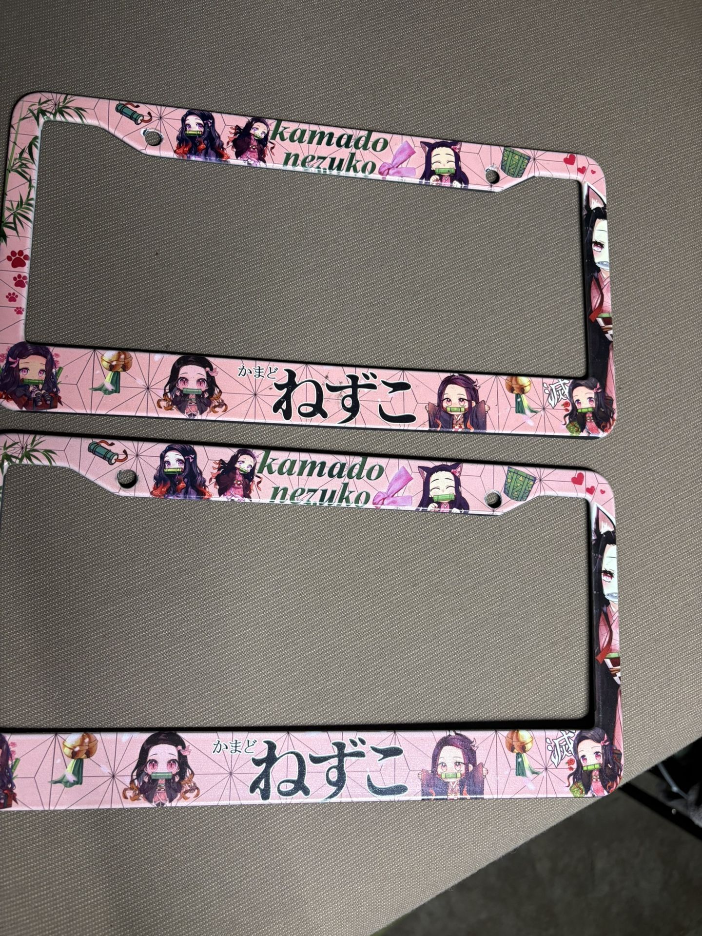 Anime License Plate Cover Frame 2 Pack