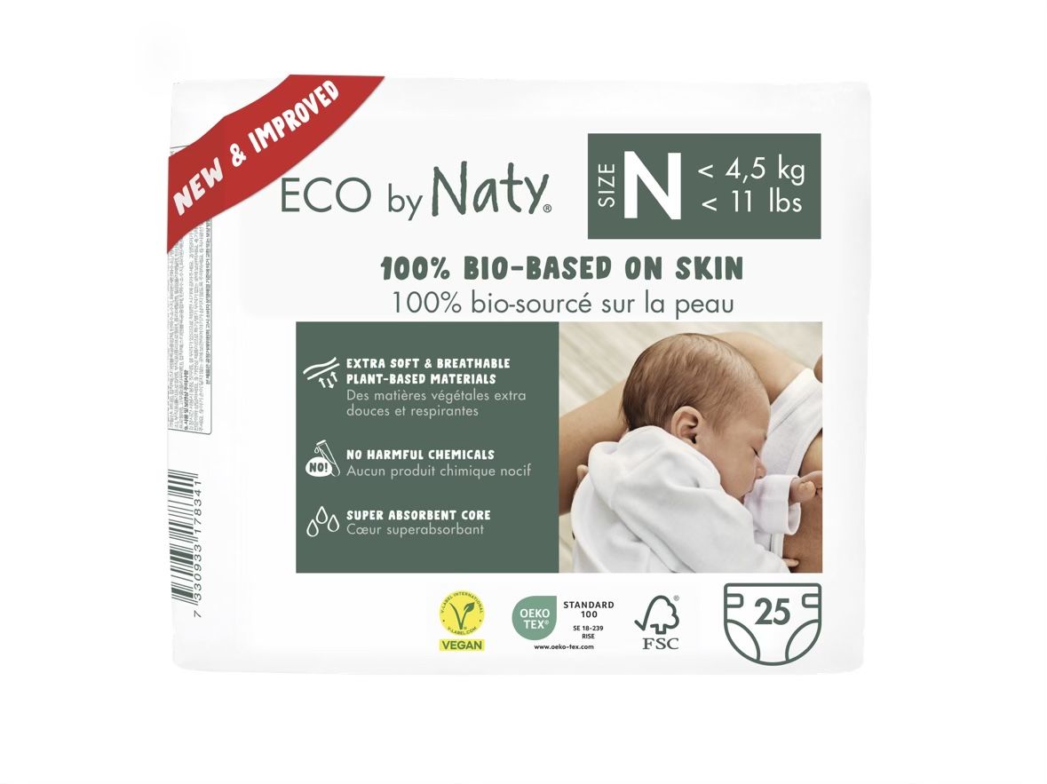 Diapers Eco 100% BIO-BASED on Skin Size Newborn