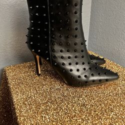 Black Spiked Booties