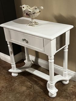 Solid Wood White Console Table