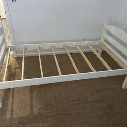 Twin White Bed 
