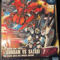 BANDAI HGUC 1/144 v Gundam vs Sazabi set special coating Gundam Base limited kit