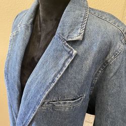 Womens GAP Denim Blazer Jacket NEW WITH TAG