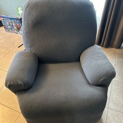 Faux Leather Recliner- with cover
