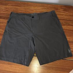 Mens Eddie Bauer Flexion Amphib Size 38 Grey Shorts With Pockets 