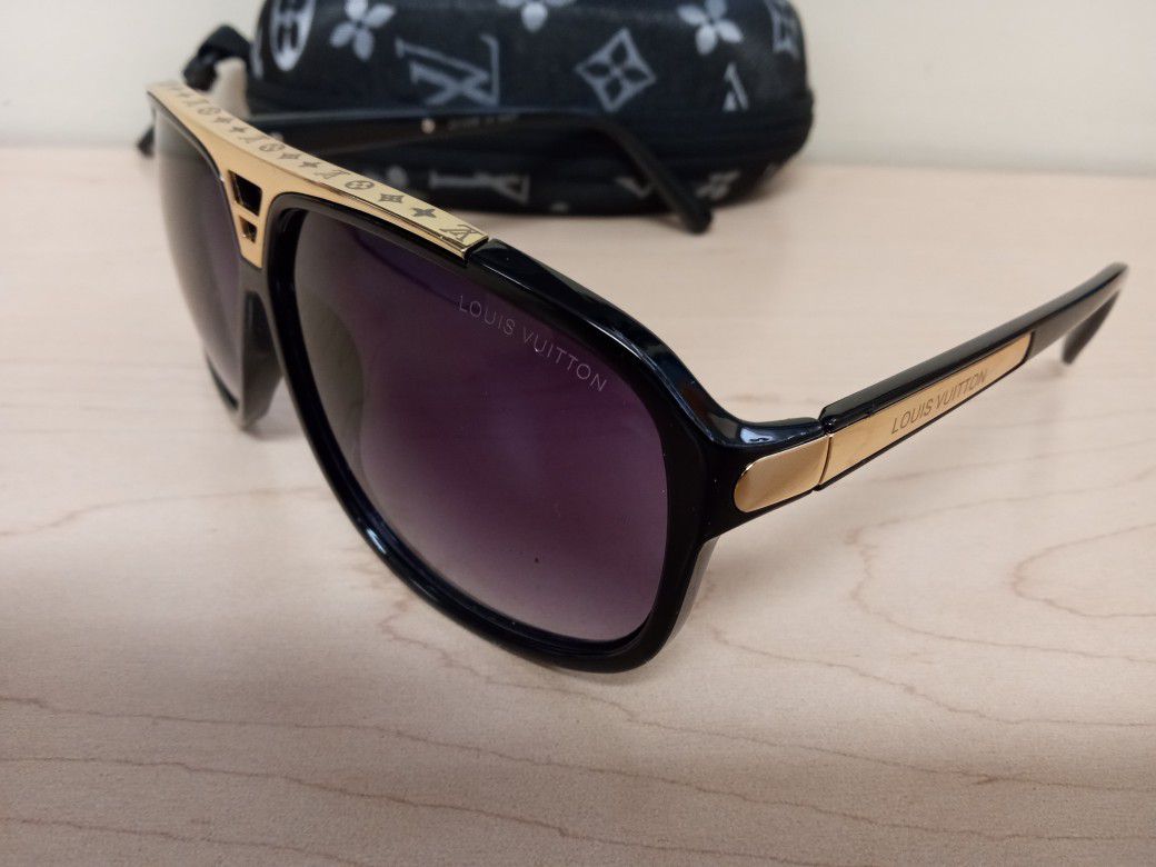Louis Vuitton Black and Gold Evidence Men Sunglasses Louis Vuitton