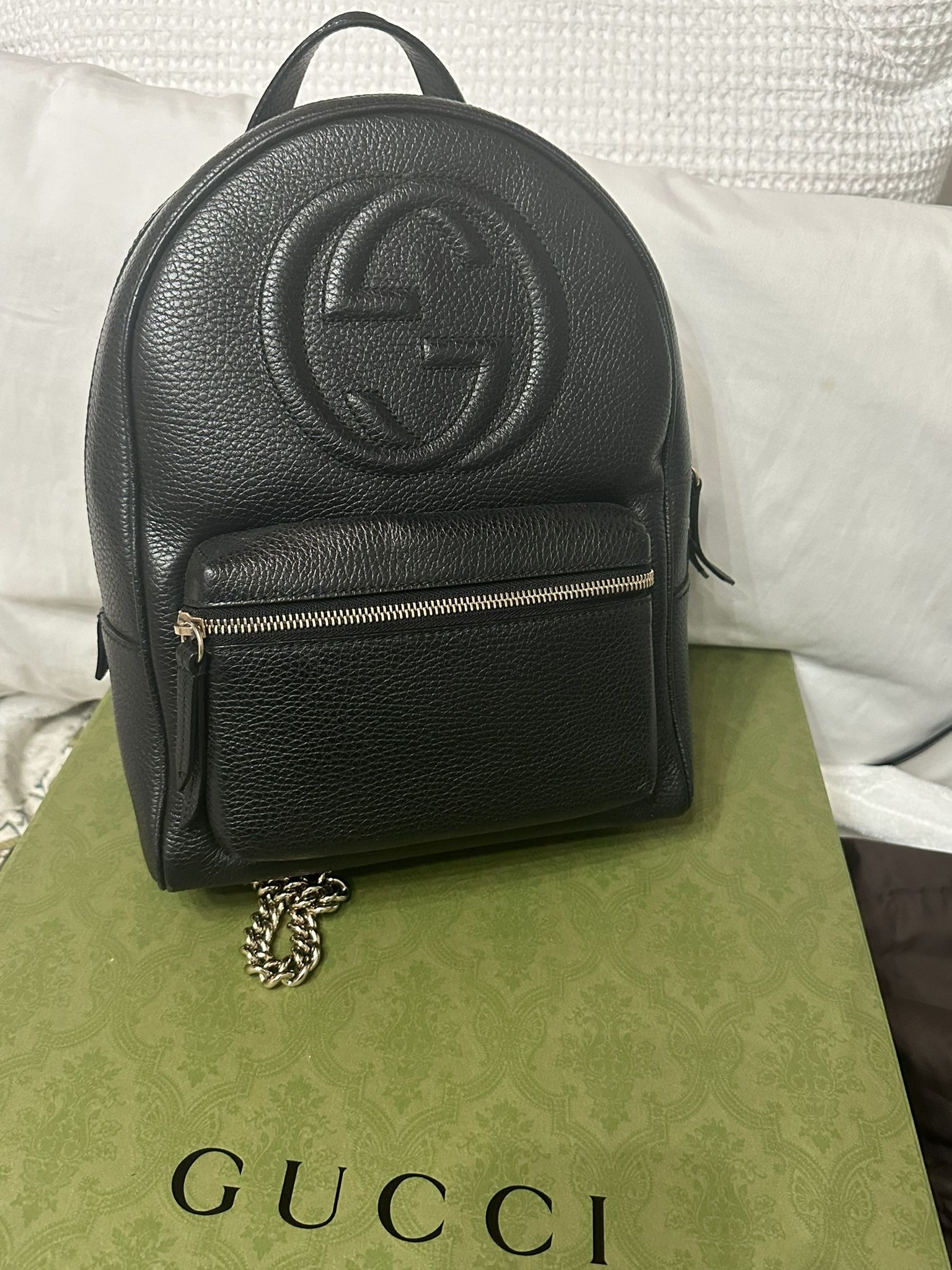 Gucci Soho Leather Chain Backpack