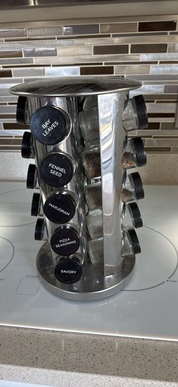 20 Jar Spice Rack - Please note 3 jars are missing