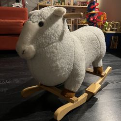 Happy Trails Plush Rocking Animal, Lamb
