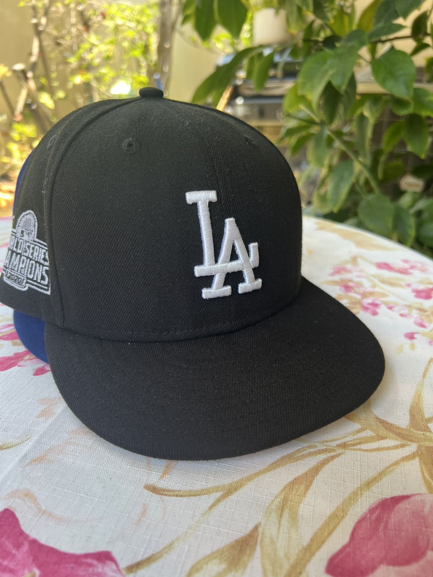 3 Used Dodgers Fitted Hat Size 7 1/2