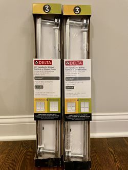 Delta Lyndall 22 in. Shower Door Handle in Chrome (1-Pair)