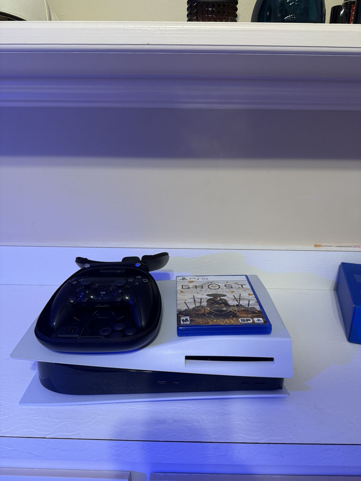 PS5 with PS5 Elite Controller and Ghost Of Yotei