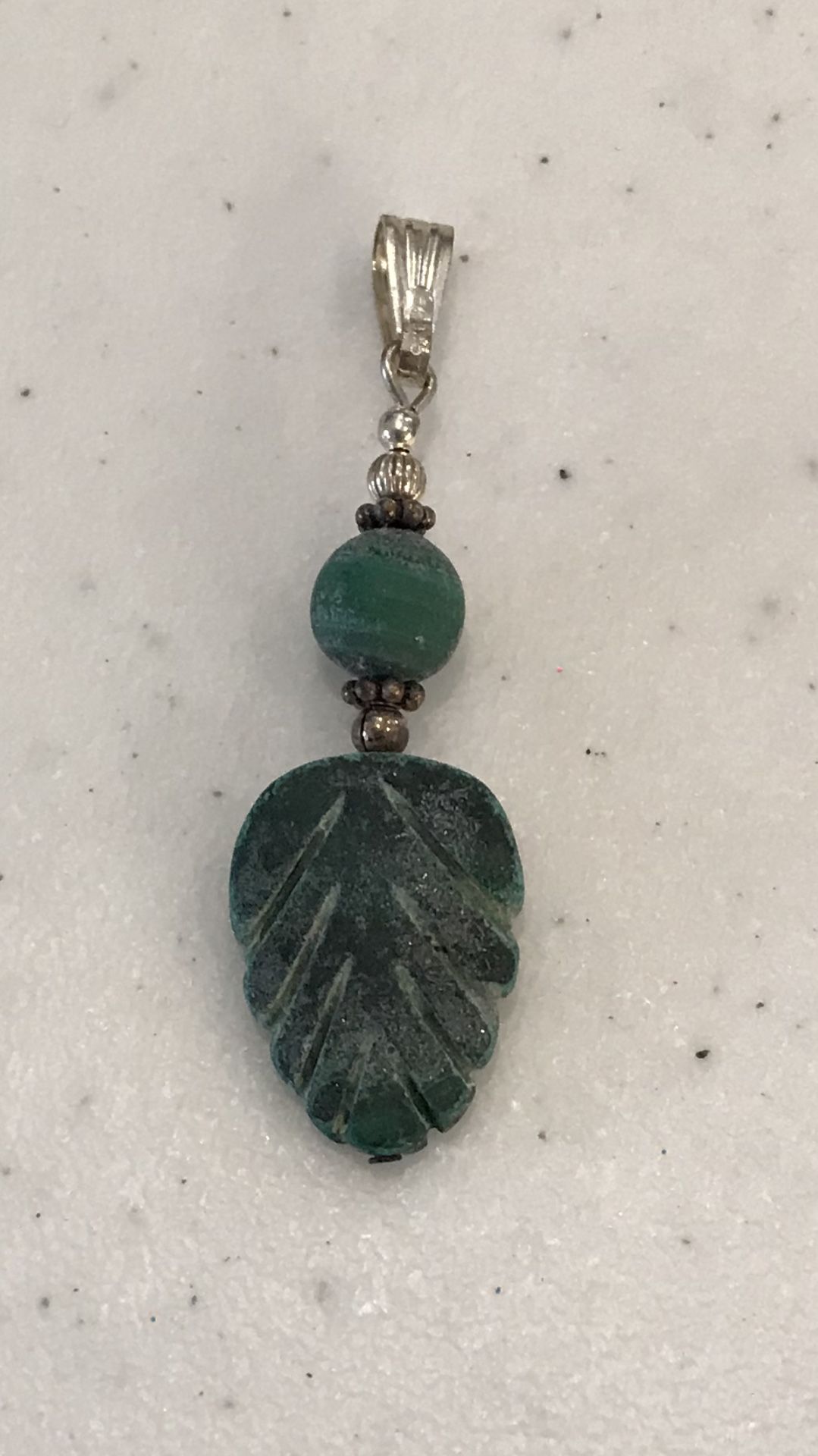 Malachite Leaf Pendant