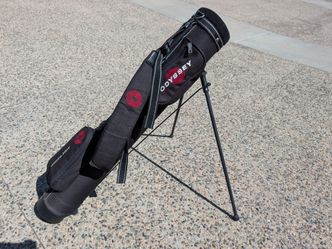 RARE Callaway Odyssey White Hot Black/Red/White 2-Way Golf Sunday Stand Bag