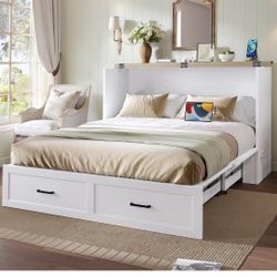 Bellemave Queen Murphy Bed, Cabinet Bed