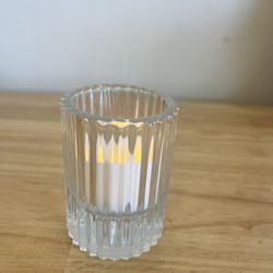 40 Ribbed Glass Votive Candle Holders 