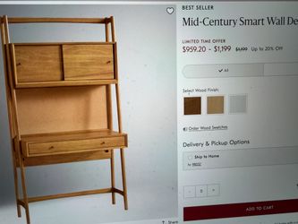 West Elm Mid Century Smart Desk