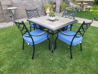 5pc Patio Dining Set With New Cushions