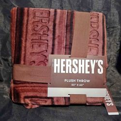 Hershey Chocolate Candy Bar Design Plush Soft Throw Blanket 50" X 60"