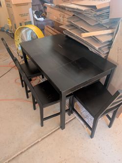 Black Table with chairs free