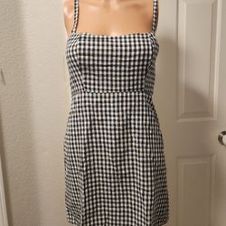 Dress Black And White Checkered Pattern Size Small 