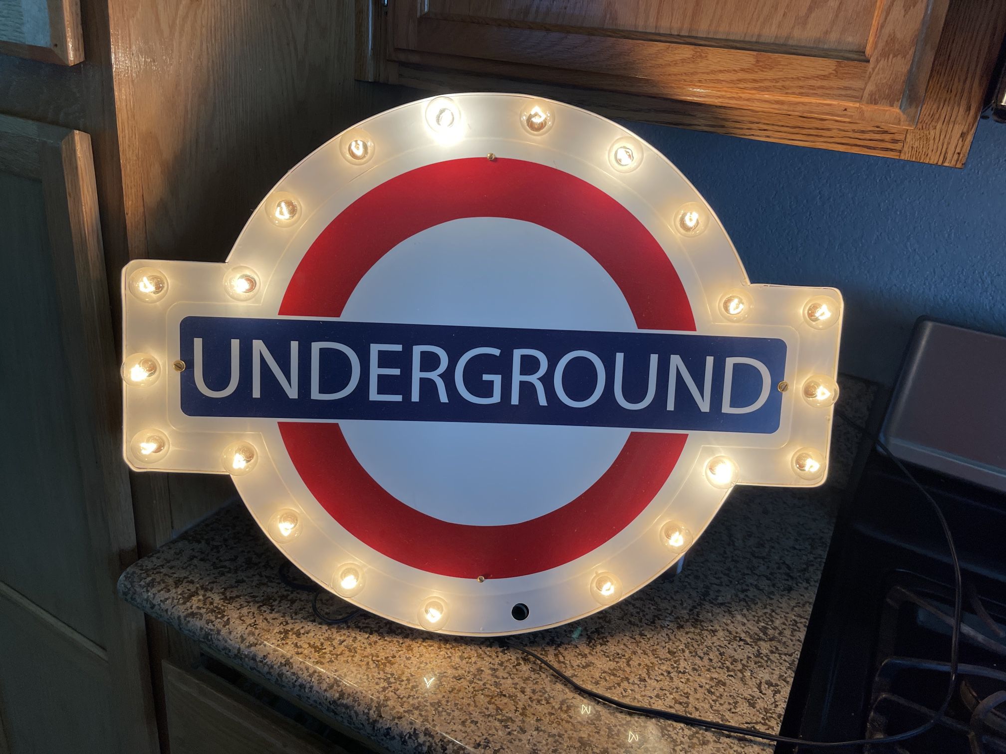 Original England Underground Sign Light