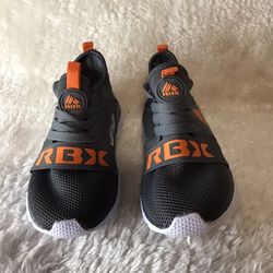 Boys Reach Knit Athletic Sneakers Grey Orange Size 12