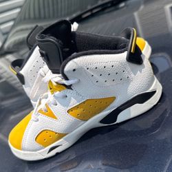 Kids Jordan 6 Yellow Ochre