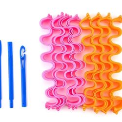 DIY Magic Hair Curler Portable 24PCS Hairstyle Roller Sticks Durable Beauty Makeup Curling Hair Styling Tools (24 Pcs)