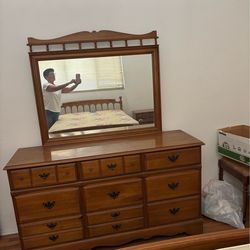 Vintage solid maple bedroom set