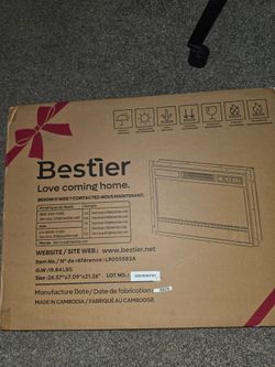 Bestier Electric Fireplace Insert in Box