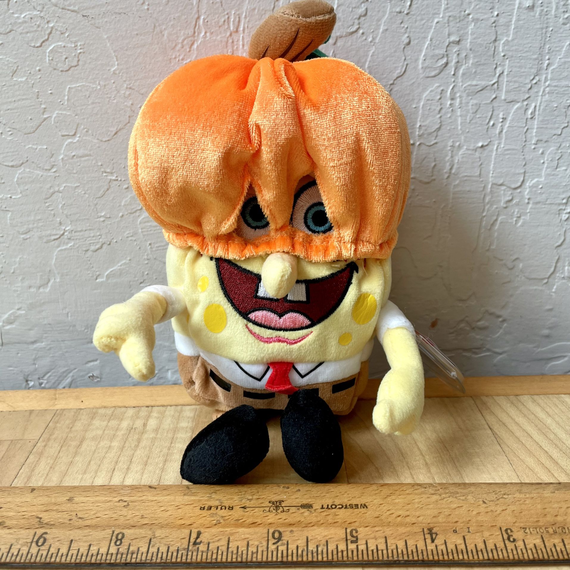 2004 Ty Beanie Baby SpongeBob PumpkinMask Plush