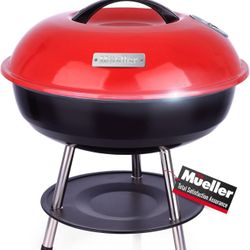 Mueller BBQ Buddy,14 Inch Portable-Charcoal-Grill, Lightweight-Grill