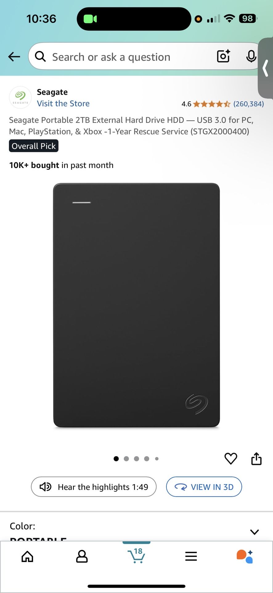 2 TB external unit for gaming